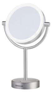 Oglindă cosmetică cu funcție de retroiluminare LED Sencor LED/5W/230V oțel inoxidabil