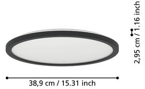 Plafonieră LED de exterior Eglo 901439 ROVITO 18,5W/230V d. 38,9 cm IP44 negru