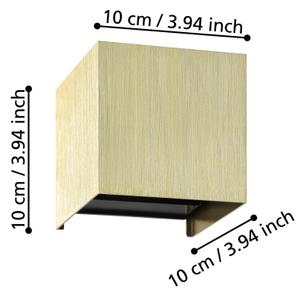 Aplică LED Eglo 901091 VALMONTONE 2xLED/1,5W/230V 3000K auriu