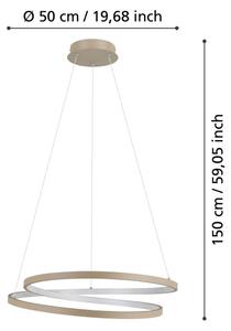 Lustră LED pe cablu Eglo 901139 RUOTALE LED/36W/230V 3000K bej