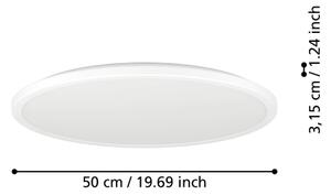 Plafonieră LED RGBW dimabilă de exterior Eglo 901473 ROVITO-Z 16,8W/230V d. 50 cm IP44 alb
