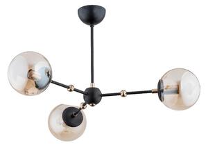Lustră pe tijă ITORIS 3xE14/10W/230V negru/auriu