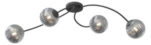 Lustră aplicată VIBRA 4xE14/10W/230V negru/gri