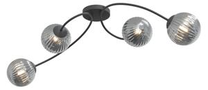 Lustră aplicată VIBRA 4xE14/10W/230V negru/gri