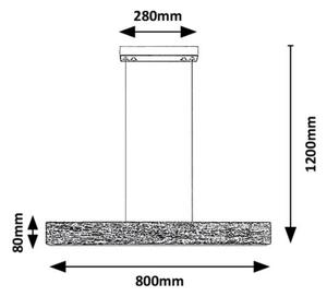 Lustră LED pe cablu CINNAMON LED/34W/230V Rabalux 3091