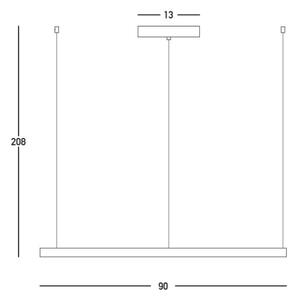 Lustră LED dimabilă pe cablu Zambelis 23035 LED/45W/230V 3000K negru