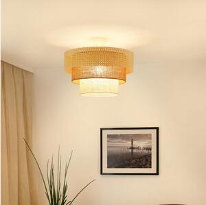 Brilagi - Plafonieră CEDAR LUNETA 1xE27/15W/230V pr. 45 ratan maro/crem