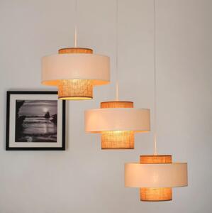 Brilagi - Candelabru pe cablu DALLAS 3xE27/15W/230V maro/crem/alb