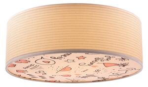 Plafonieră pentru copii KIDDY 2xE27/40W/230V bej/roz