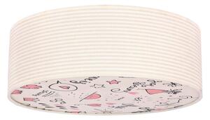 Plafonieră pentru copii KIDDY 2xE27/40W/230V bej/roz
