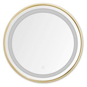 Oglindă LED retroiluminată pentru baie Zuma Line D251801 24W/230V 3000/4000/6000K IP44 auriu