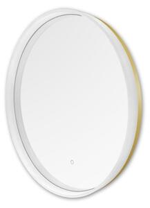 Oglindă LED retroiluminată pentru baie Zuma Line D2526 24W/230V 3000/4000/6000K IP44 alb/auriu