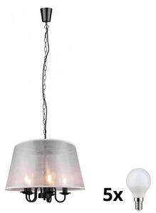 Reality - Candelabru LED pe lanț CIMA 5xE14/40W/230V gri