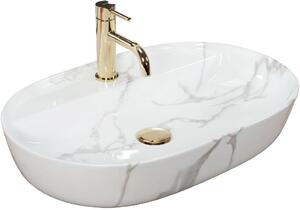 Rea Aura lavoar 60.5x40.5 cm ovale de blat gri/piatră REA-U8003