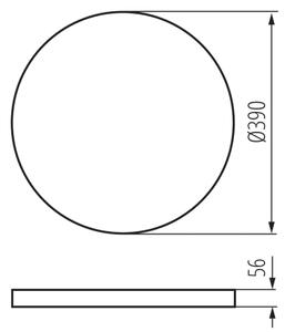 Plafonieră LED dimabilă Kanlux 38610 PLAFON LED/20W/230V 3000-6500K Wi-Fi negru