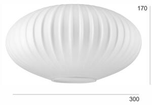 Abajur de rezervă din sticlă pentru lustră HARMA E27 17x30 cm alb