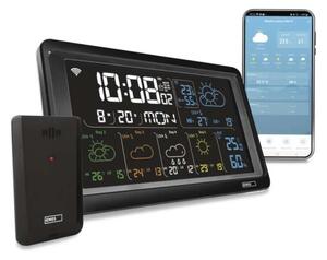 Stație meteo cu afișaj LCD GoSmart 5/230V Wi-Fi Tuya negru