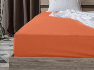 Cearsaf jersey portocaliu 90 x 200 cm