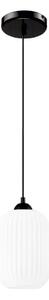 Lustră pe cablu HARMA 1xE27/15W/230V d. 14 cm alb/negru