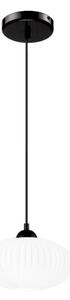 Lustră pe cablu HARMA 1xE27/15W/230V d. 25 cm alb/negru