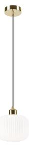 Lustră pe cablu HARMA 1xE27/15W/230V d. 20 cm alb/auriu