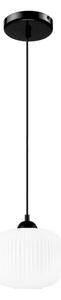 Lustră pe cablu HARMA 1xE27/15W/230V d. 20 cm alb/negru