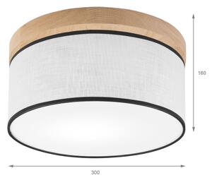 Plafonieră Brilagi BELLADONNA 1xE27/15W/230V d. 30 cm alb/stejar