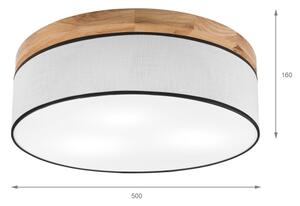 Plafonieră Brilagi BELLADONNA 3xE27/15W/230V d. 50 cm alb/stejar