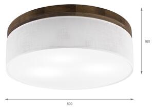 Plafonieră Brilagi BELLADONNA 3xE27/15W/230V d. 50 cm alb/stejar nuc