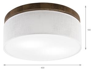Plafonieră Brilagi BELLADONNA 2xE27/15W/230V d. 40 cm alb/stejar nuc