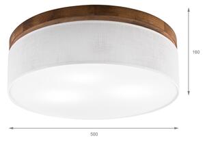 Plafonieră Brilagi BELLADONNA 3xE27/15W/230V d. 50 cm alb/stejar