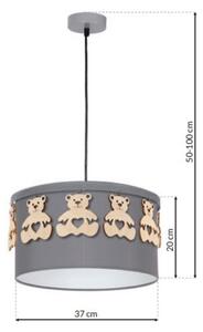 Lustră copii pe cablu BEAR 1xE27/60W/230V