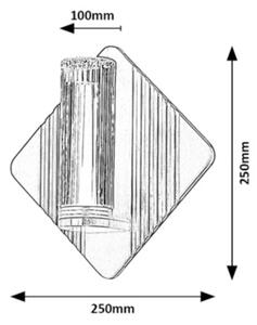 Rabalux 71407 - Aplica de perete LED pentru baie ROSALINE, 7W/230V, IP44, negru/auriu