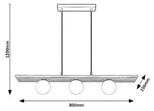Rabalux 72421 - Suspensie pe cablu NOXELLE, 3xG9/5W/230V