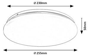 Rabalux 71507 - Plafonieră LED LUCAS2, 12W, 230V, 4000K, diametru 25,5 cm