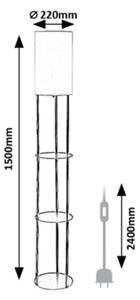 Rabalux 74106 - Lampă de podea BRONN 1xE27/40W/230V neagră