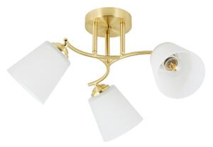 Lustră aplicată de tavan PAFOS 3xE27/15W/230V, aurie