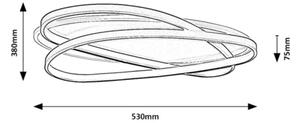 Rabalux 71470 - Lampă de tavan LED dimabilă BRANTIEL LED/57W/230V 3000-6000K 53x38 cm + telecomandă