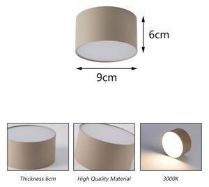 Brilagi - Plafonieră LED pentru baie FORIS, 9W, 230V, diametru 9 cm, bej, IP44