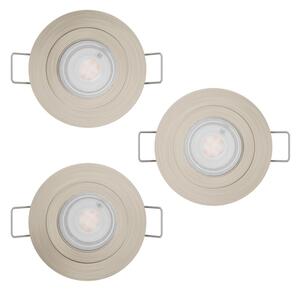 Eglo 902239 – Set 3 spoturi LED de tavan BARRANCO pentru baie, 1x GU10/4,5W/230V, IP44, crom