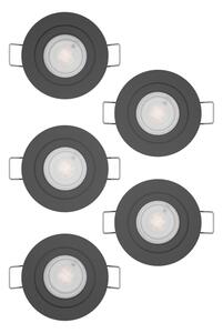 Eglo 902266 - Set 5x spoturi LED încastrate BARRANCO LED/4,8W/230V negru