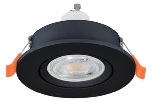 Eglo BARRANCO 902249 – Spot LED încastrat pentru baie, 1x GU10, 4,5 W, 230 V, IP44, negru