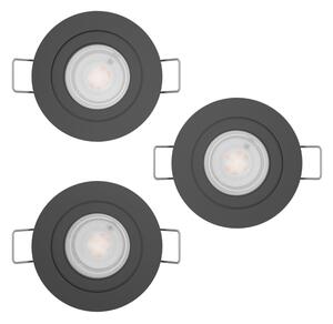Eglo 902265 - Set 3x spoturi LED încastrate BARRANCO LED/4,8W/230V negru