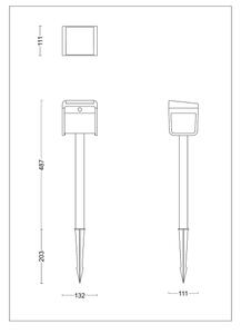 Philips - Lampă solară LED cu senzor EZRA LED/1,8W/3,7V 3000K IP44