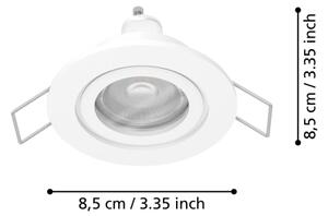 Eglo 902247 - Spot LED încastrat de tavan pentru baie BARRANCO, 1x GU10/4,5W, 230V, IP44, alb