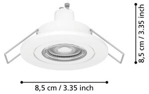 Eglo 902234 - Spot LED încastrat pentru baie BARRANCO, 1x GU10/4,5W/230V, IP44, alb