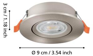Eglo 902267 - Spot LED încastrat BARRANCO LED/4,8W/230V, crom mat