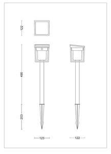 Philips BLAISE LED/1,5W/3,7V 3000K lampă solară cu senzor IP44