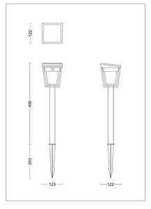 Philips NISSA LED lampă solară cu senzor, 1,8W, 3000K, IP44