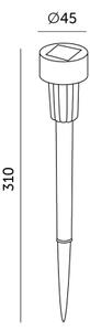 SET 10x lampă LED solară LED/0,06W/1,2V 6000K IP44